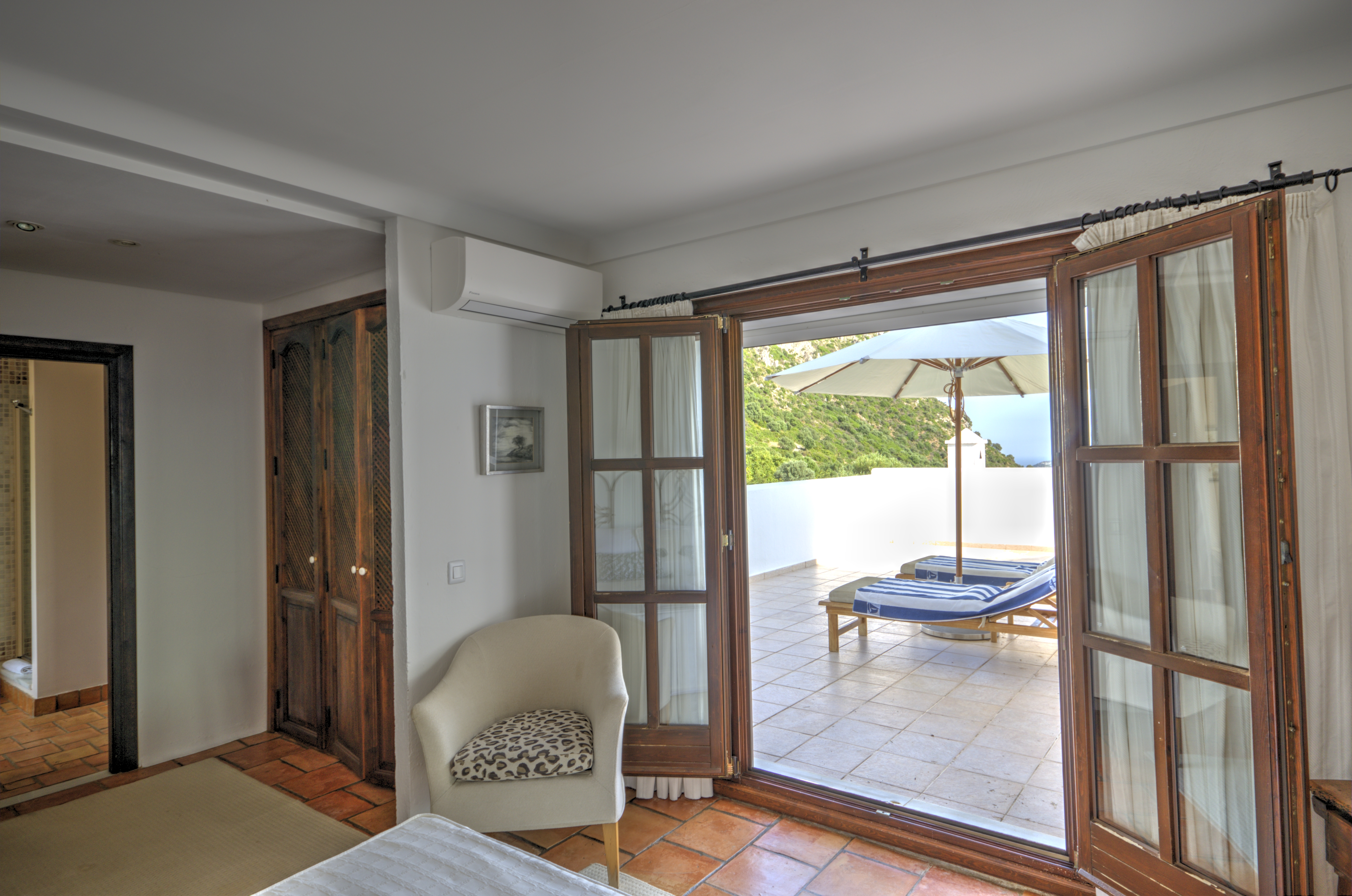 Private terrace in master bedroom (first floor)